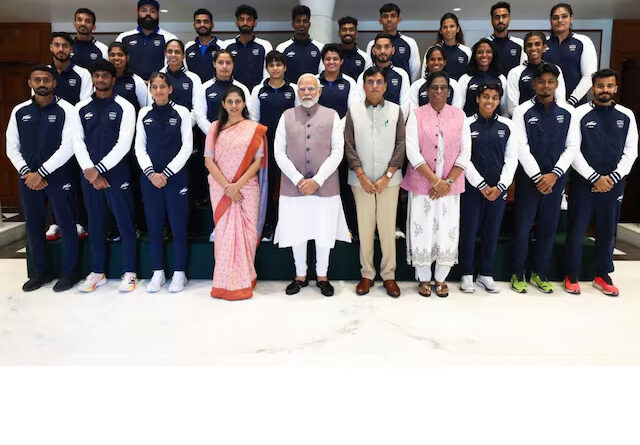 PM Modi and Olympions