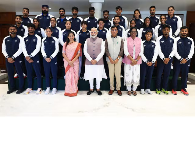 PM Modi and Olympions