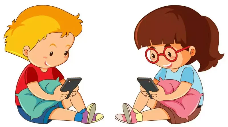 kids use mobile