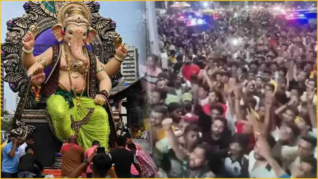 stone pelting on ganesh pandal