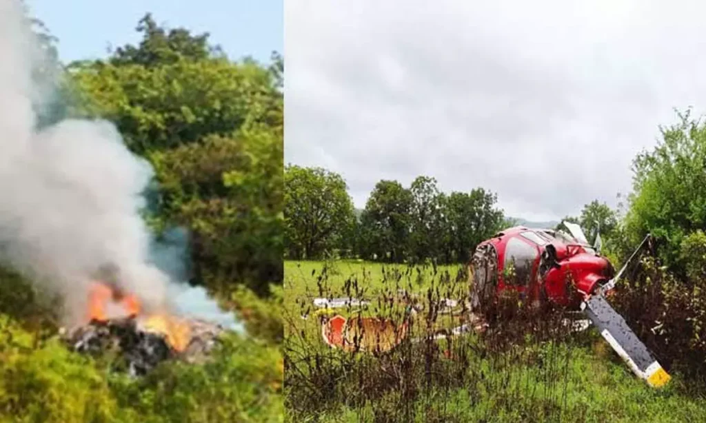 Helicopter crashed (Hans India Photo Source)