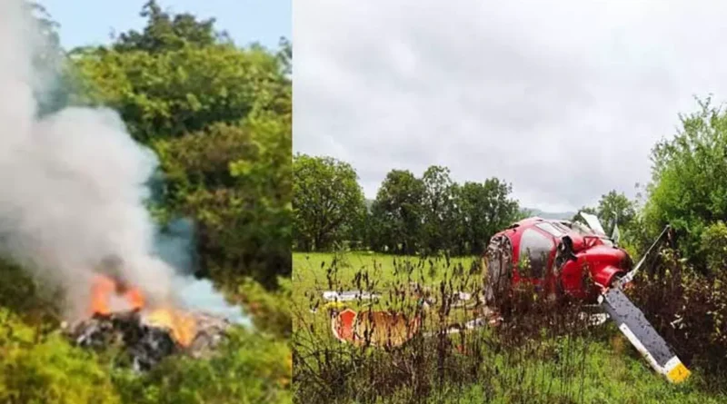 Helicopter crashed (Hans India Photo Source)