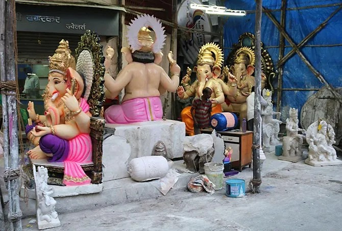 rediff credit ganeshotsav-bitter-truth-30-foot-ganesha-idol