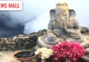 Lord Ganesha statue at active Mount Bromo volcano in Indonesia
