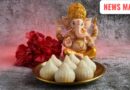 curly tales credit Lord Ganesha with 21 Durva grass and Modak offerings signifying spiritual elements