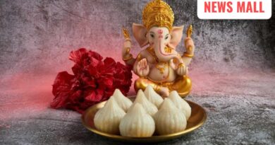 curly tales credit Lord Ganesha with 21 Durva grass and Modak offerings signifying spiritual elements